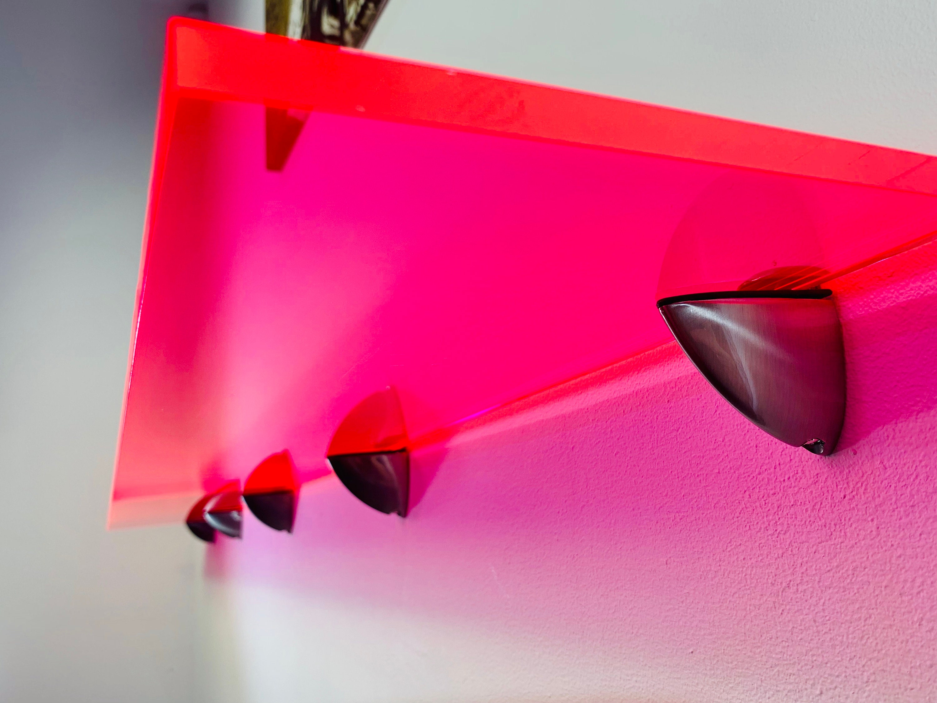 Perspex/acrylic Coloured Shelves Red Neon for Interiors Etsy UK