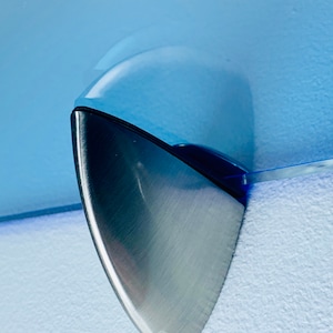Neon Blue Acrylic Shelf Available in Different Sizes, Contact Us for Custom Sizes- Great for Interiors In the Home and Shop Outlets.