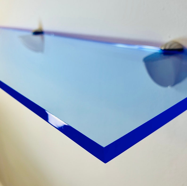 Perspex/acrylic Coloured Shelves Blue Neon for Interiors Etsy