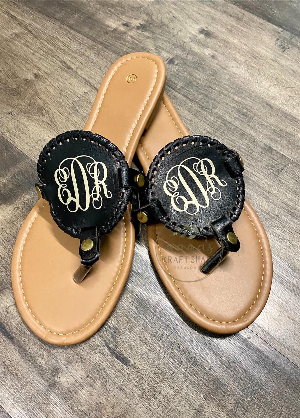 monogram sandals