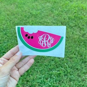 Watermelon Decals | Monogram Watermelon Decals | Custom Watermelon Decals | Personalized Watermelon Decals | Watermelon Pageant Gifts