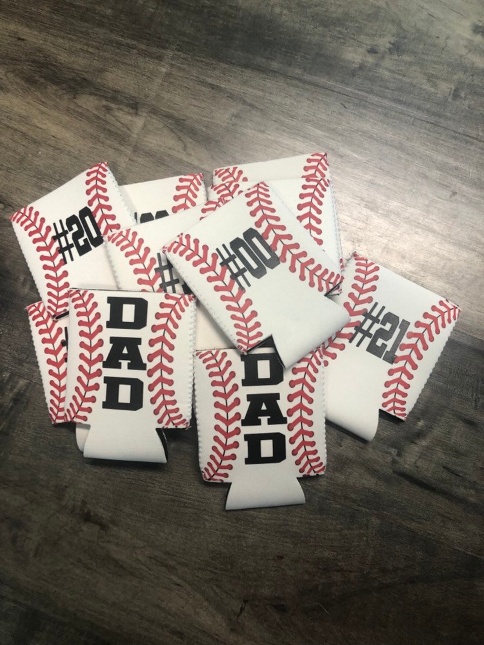 Baseball Can Coolers Baseball Koozies Sports Cozies Etsy