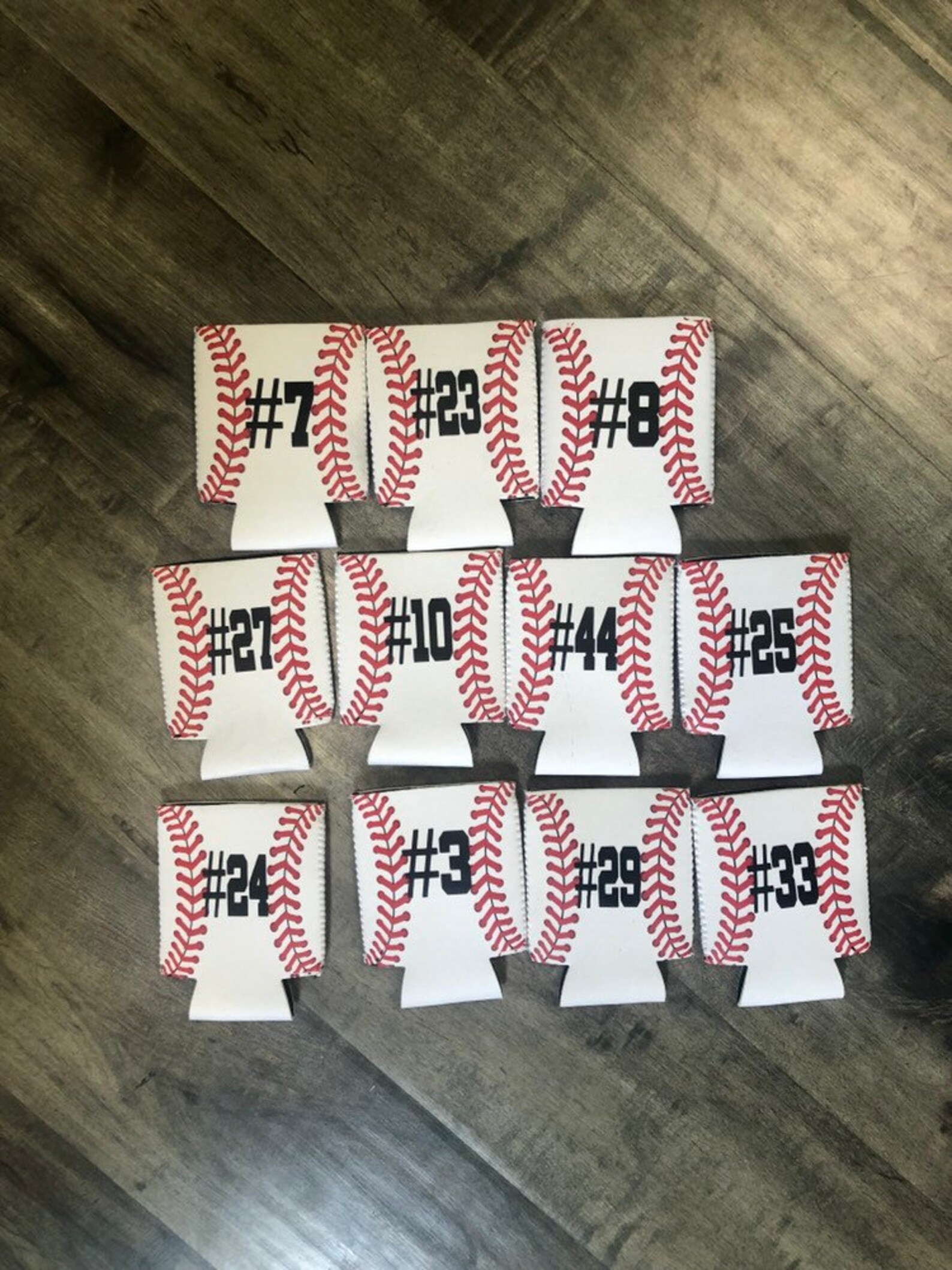 Baseball Can Coolers Baseball Koozies Sports Cozies Etsy