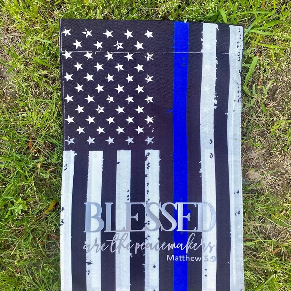 Back the Blue Garden Flags Etsy