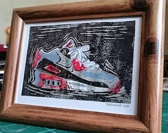 Nike air max lino print unframed