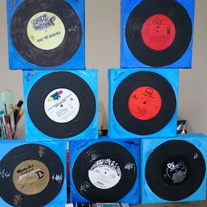 Acrylic illustrated vinyl album canvas