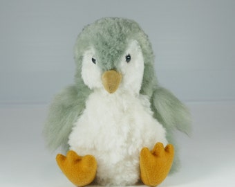 Penguin Fur Soft Toy Alpaca, Handmade, Collectible, Alpaca Toys made in Peru