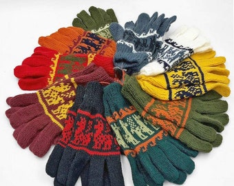 Handgemachte Warme Winter Alpaka Mischung Strickhandschuhe, Männer, Frauen