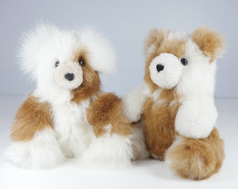 Sitting Teddy Bear Soft Alpaca Toys, Handmade , Collectible, Alpaca Toys made in Peru