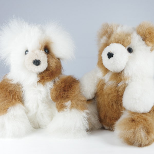 Sitting Teddy Bear Soft Alpaca Toys, Handmade , Collectible, Alpaca Toys made in Peru