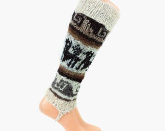 100% Alpaca Wool Leggings. Available in Brown, White & Grey. Winter Accessories. Warm.