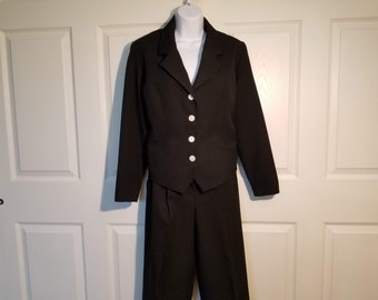 Women’s Black Tux/Pants Suit by Lauren Alexandra, Size 10/12, 2-Piece, Dressy, Formal