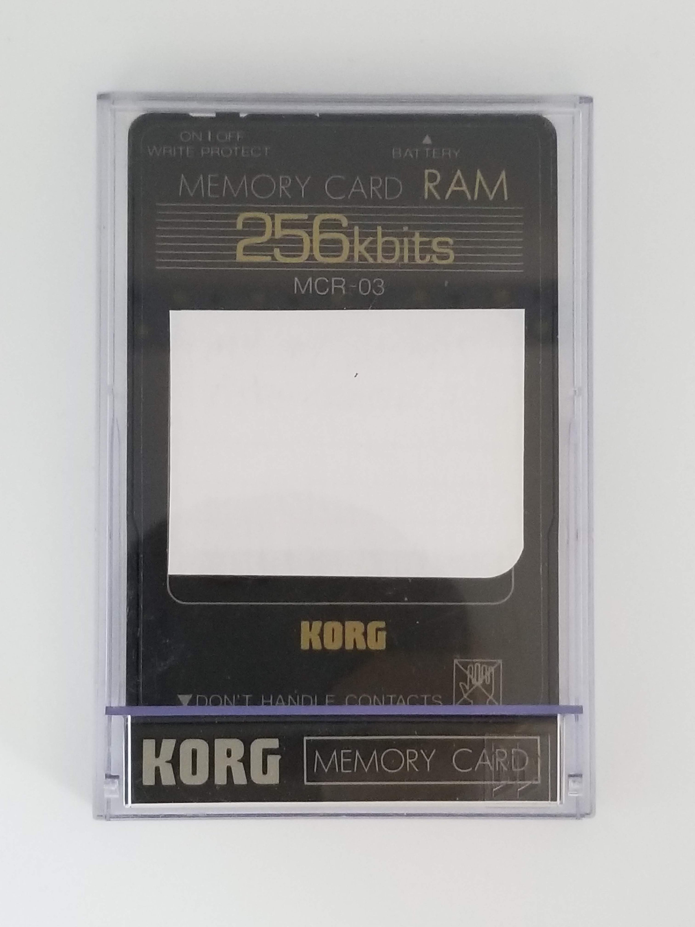 KORG メモリーカード RAM MCR-03 256kbits KORG MCR-03 メモリーカード RAM 256kbits KORG メモリーカード RAM