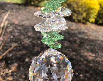 Crystal Suncatcher, Rainbow Maker for Windows, Hanging Crystal, Feng Shui Crystal, Window Prism, Crystal Ball Suncatcher, 50mm Crystal