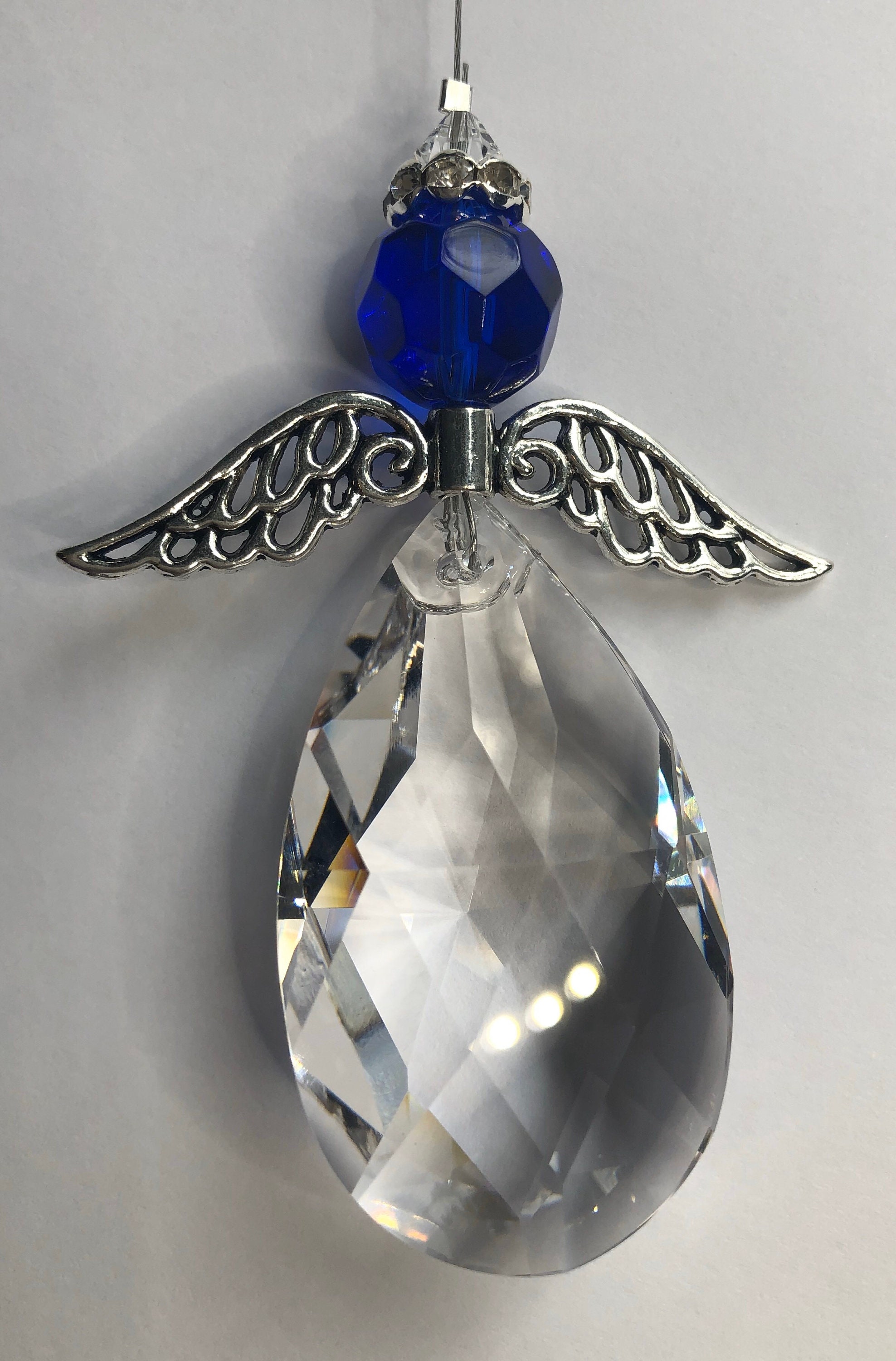 Attrape-soleil ange en cristal bleu royal pour Windows, fabricant