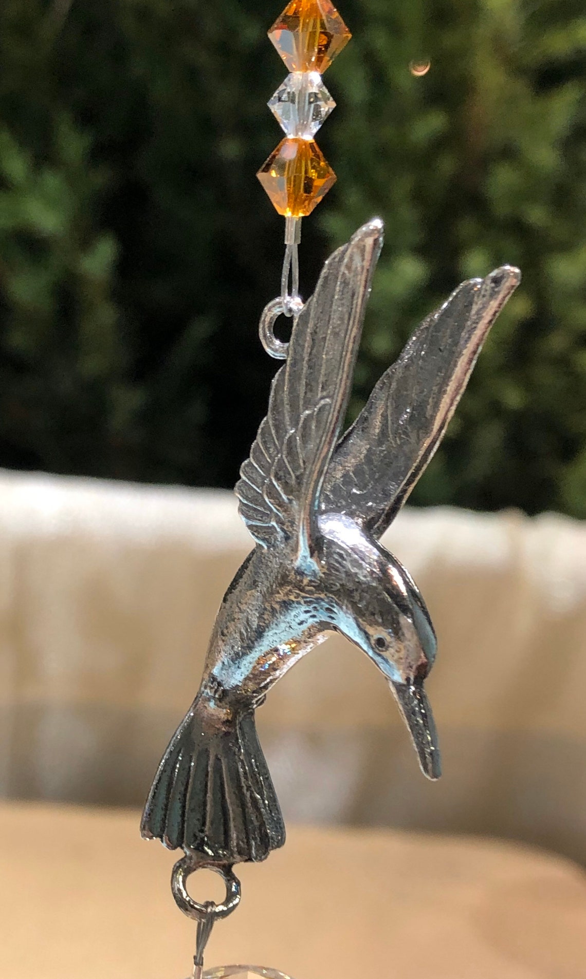 Hummingbird Crystal Suncatcher Rainbow Maker Hanging Prism Etsy Denmark