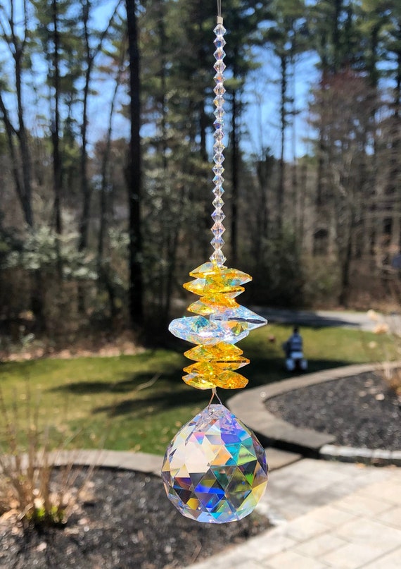 Garden Decoration Home & Living Suncatchers Rainbow Series Yellow