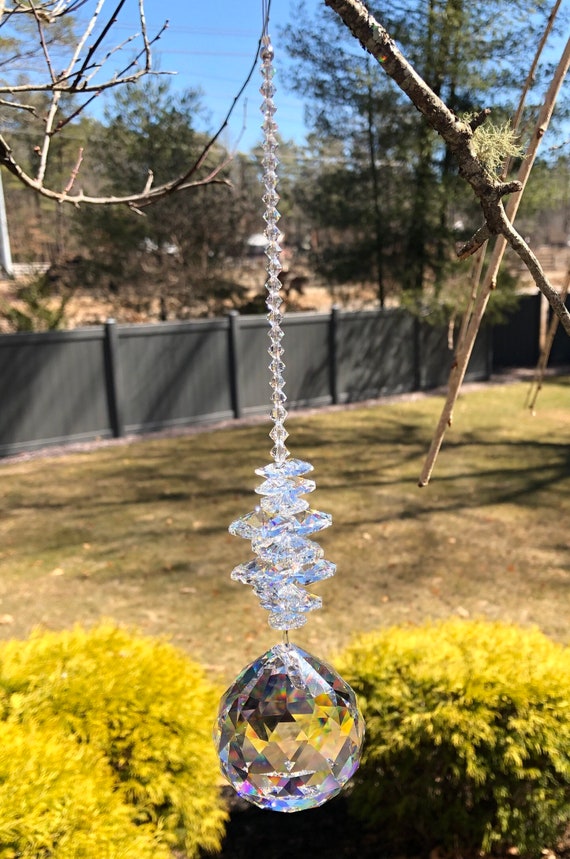 Attrape-soleil en cristal décoratif attrape-lumière en cristal avec cadre  en métal pour bureau, maison, jardin, décoration de mariage, Noël, jardin