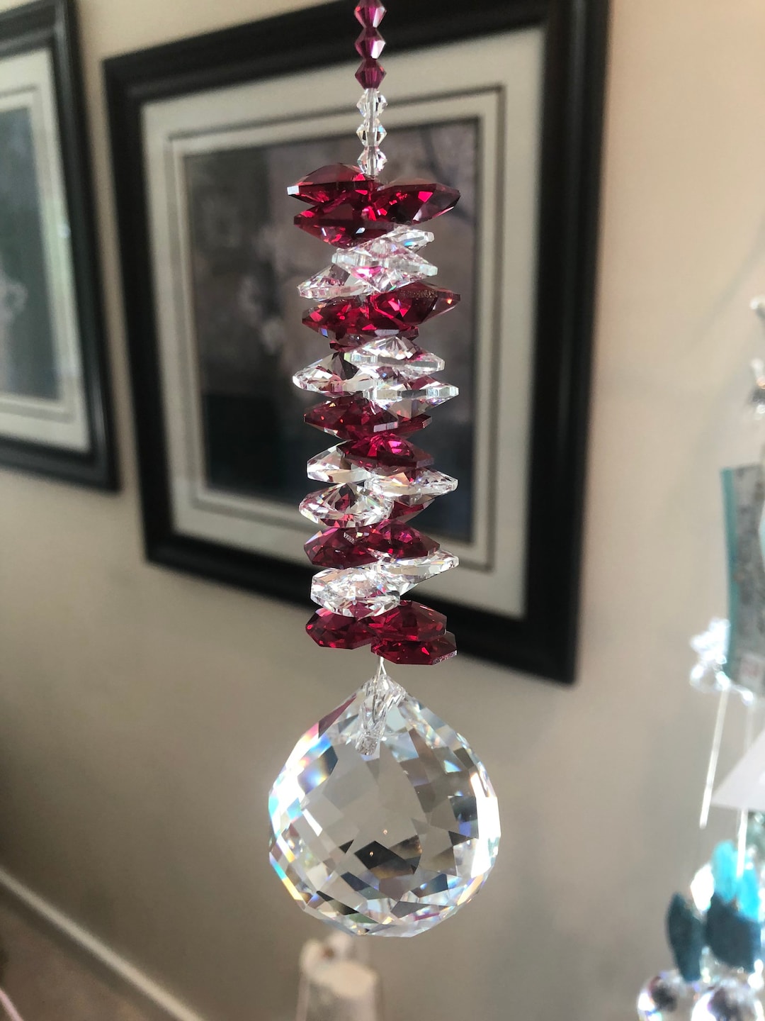 RUBY Rainbow Maker for Window, Hanging Crystal, Prism Suncatcher ...