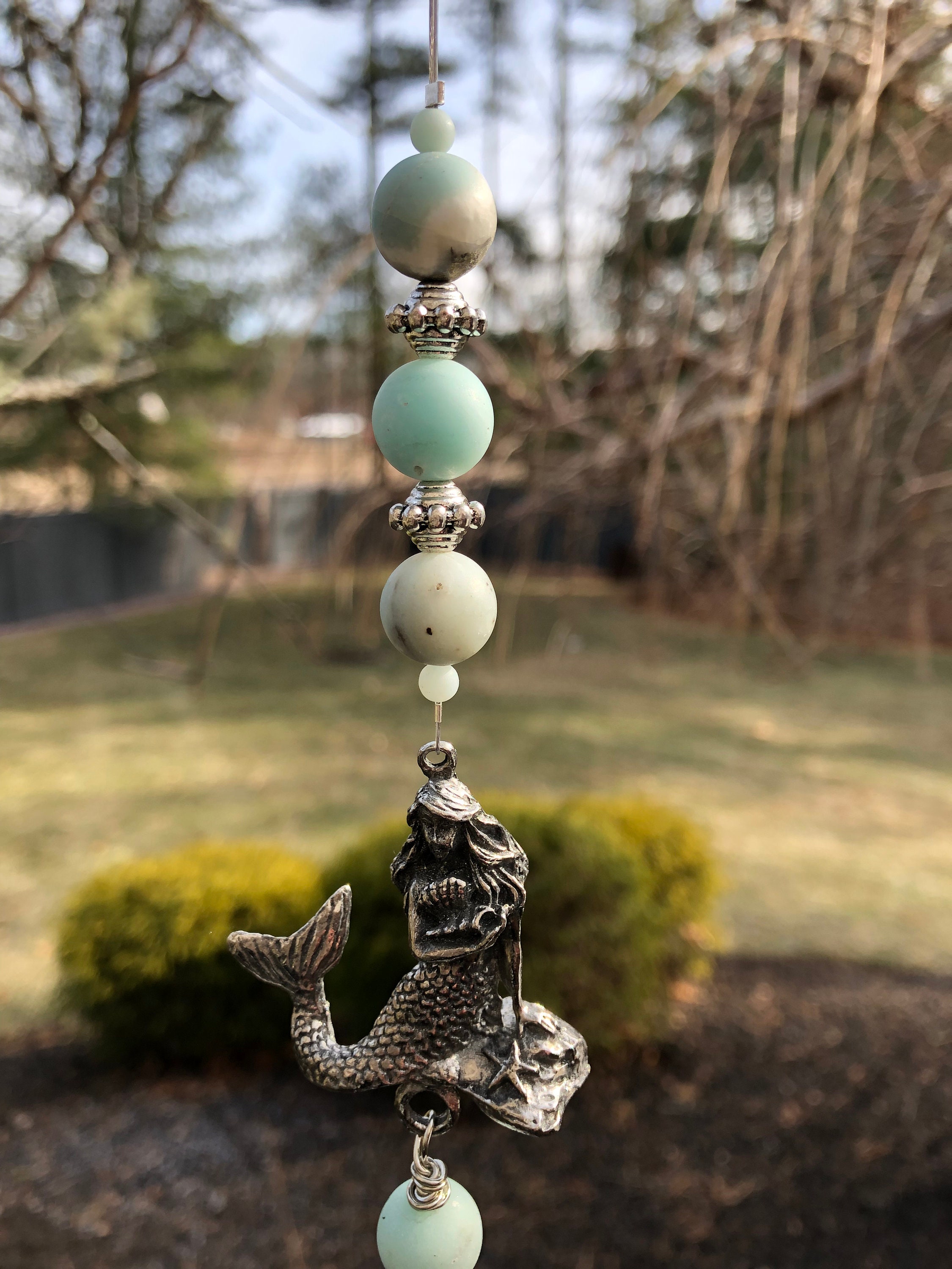 Mermaid Crystal Suncatcher Prism Suncatcher Window Prism Etsy