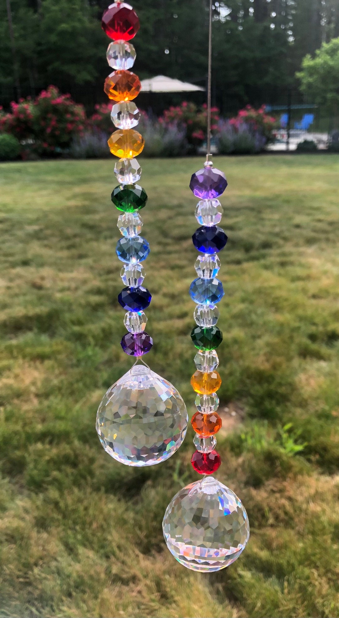 Chakra Rainbow Maker for Windows, Crystal Suncatcher, Hanging