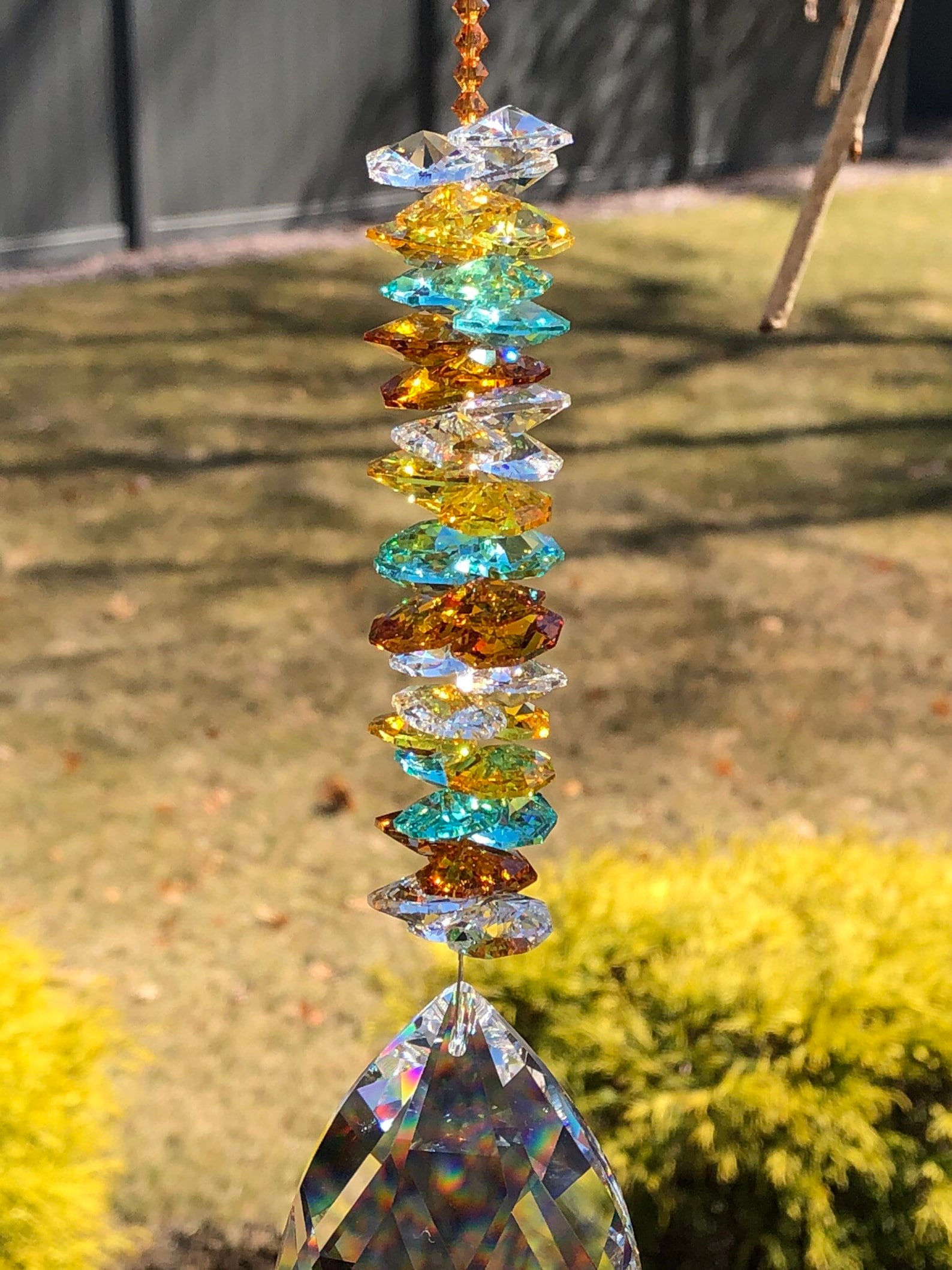 Large Crystal Suncatcher for Windows Rainbow Maker Multi Etsy