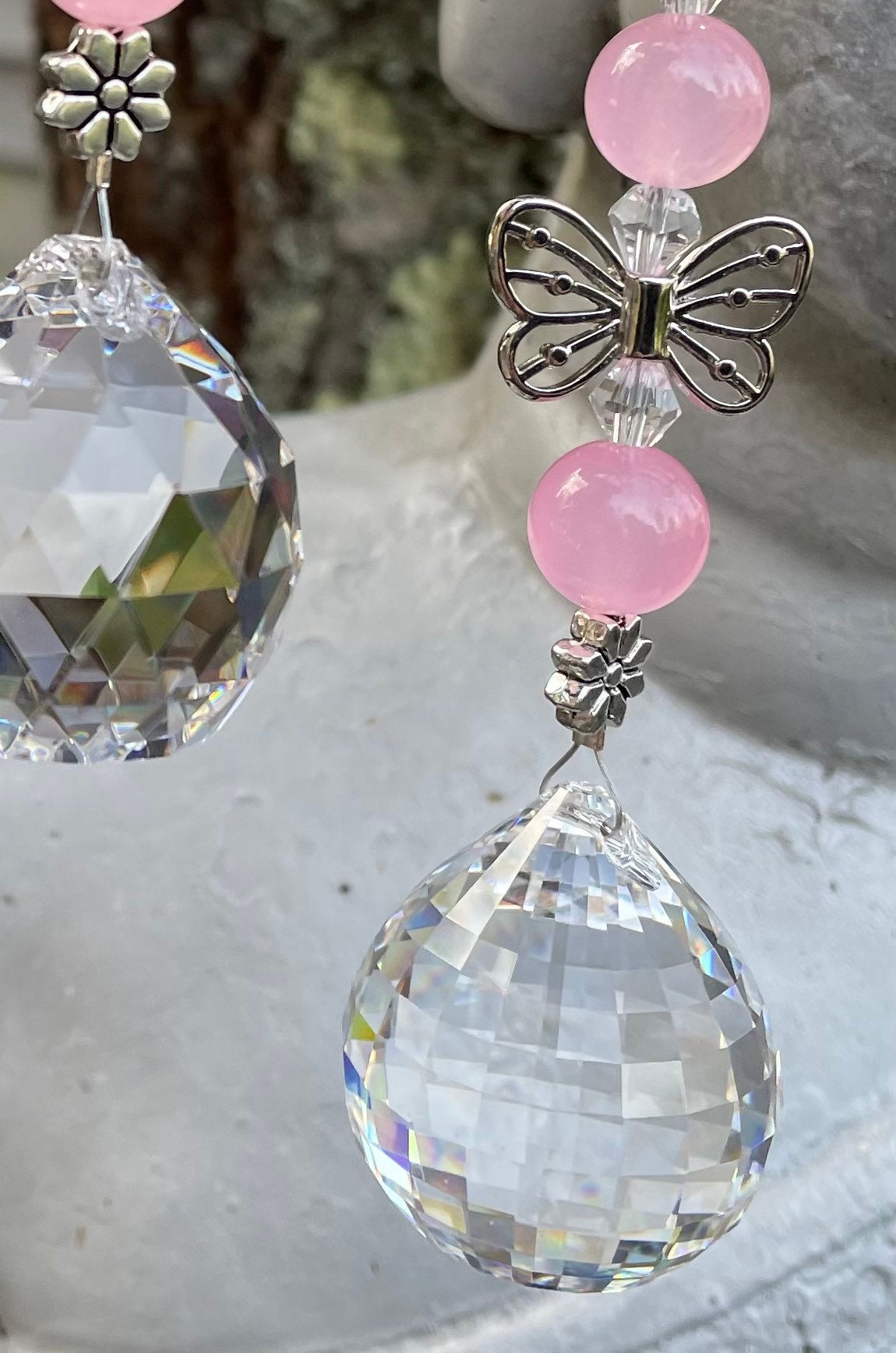 Schmetterling Suncatcher Mit Regenbogen-Kristallen – 15,2 Cm, Mit Saugnapf Für Fenster
