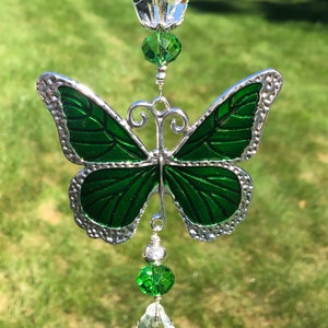 Butterfly Crystal Suncatcher, Rainbow Maker for Window, Hanging Crystal, Prism Suncatcher, Window Prism, Crystal Suncatcher,