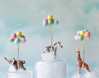 Up Up and Away Baby Shower/Safari Cake Toppers/Gender Reveal