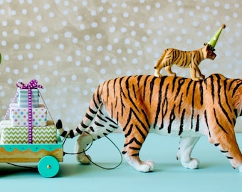 Tiger Birthday Decorations / Tiger Cake Topper / Big Cat