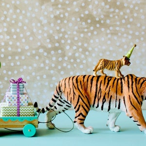 Tiger Birthday Decorations / Tiger Cake Topper / Big Cat image 1
