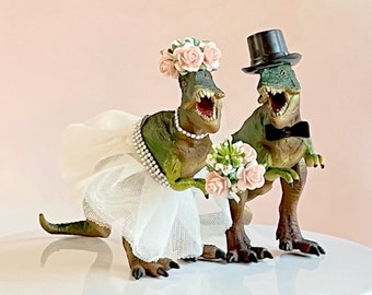 T rex Dinosaur Wedding Cake Topper Dino Cake Decoration