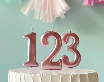 Number Birthday Cake Candle Large Pink Candle Cake Decoration Birthday Cake Topper Kids First Birthday Candle