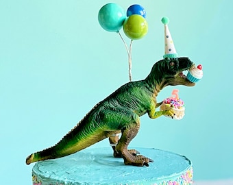 Dinosaur Cake Topper T rex Birthday Boy Dinosaur Birthday Decorations T rex Cake Topper Party Animal Cake Topper Birthday