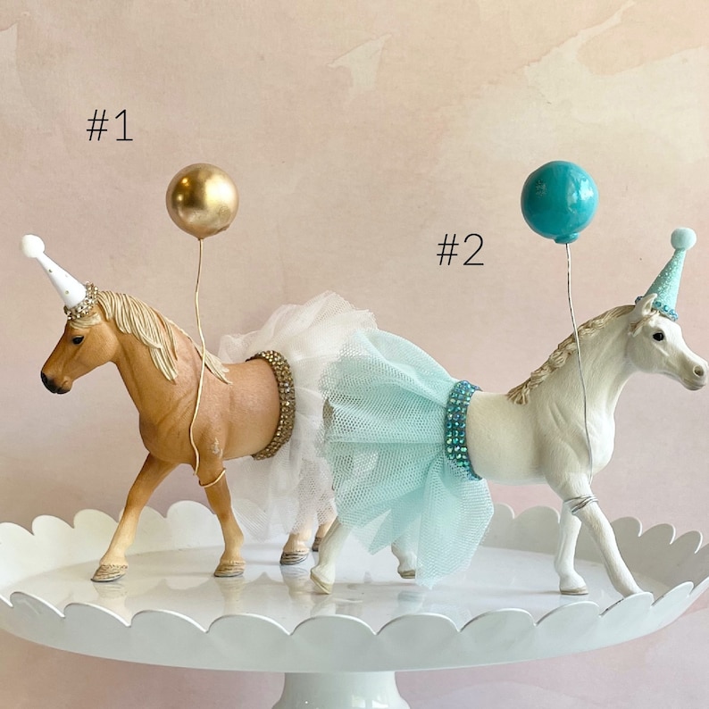 Horse Cake Topper / Cowgirl Party Decor #2 white