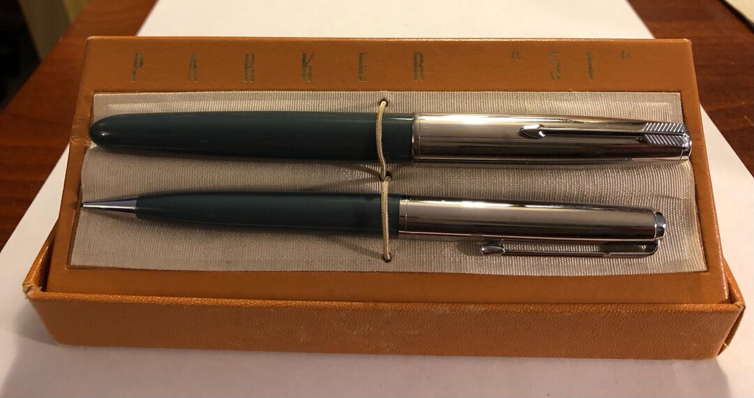 Parker 51 Special Fountain Pen Pencil Set In Box Etsy