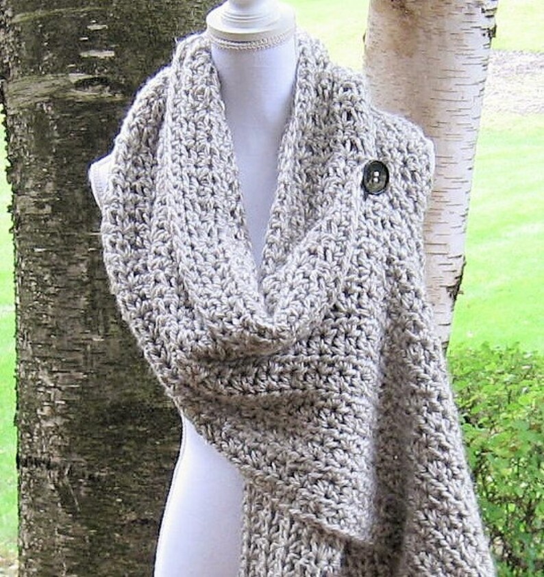 Crochet Pattern Chunky Blanket Scarf Crochet Wrap or Shawl Etsy