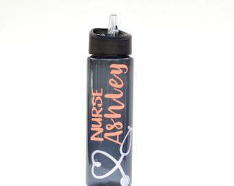 Nurse Gift, Nurse Water Bottle, RN Water Bottle, Personalized gift for Nurses, Nurse Christmas Gift, Nurse Tumbler