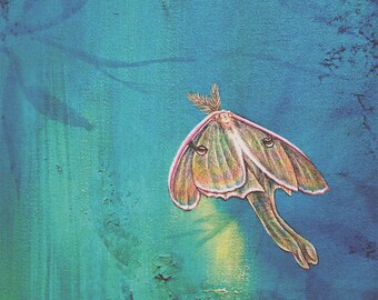 Moth Ceramic Tile, Little Luna