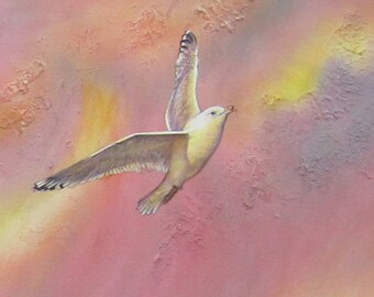 Seagull Ceramic Tile, Sun Surfer