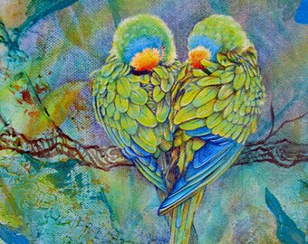 Lovebirds Ceramic Tile