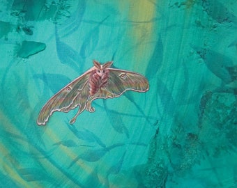 Luna Moth Ceramic Tile, Deep Woods Luna
