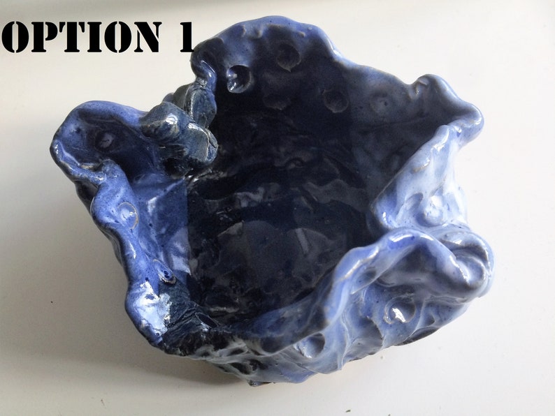 bowl Blue /& White glazed ceramic vessels dish hand made by Harper Bizarre Art