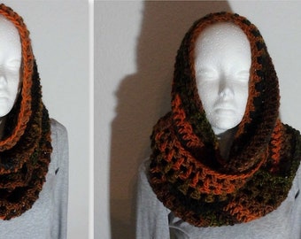 XL-Loop in hole pattern -brown/orange/black