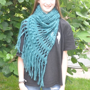 XL scarf mohair/silk fir green image 1