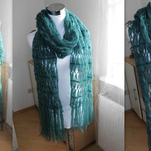 XL scarf mohair/silk fir green image 7