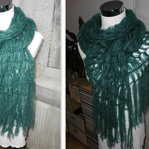 XL scarf mohair/silk fir green image 6
