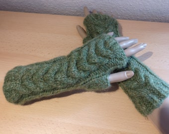 Gloves Alpaca-moss green