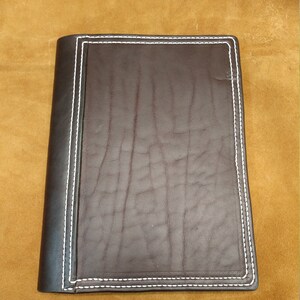 Double Stitched English Bridle Leather Notebook Jr. Legal Size