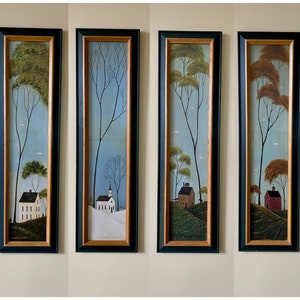 Warren Kimble Four Seasons Framed Prints Complete Set American
